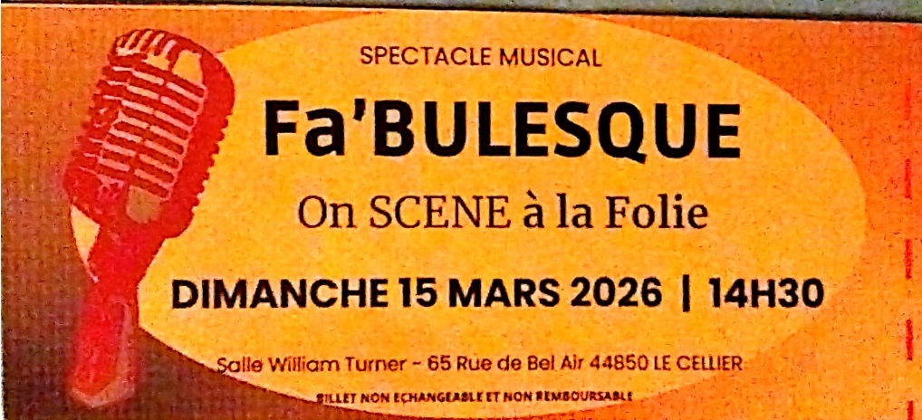 Samedi 21 Mars 20h30 et Dimanche 15 Mars 14h30 Fa'BULESQUE  au Cellier